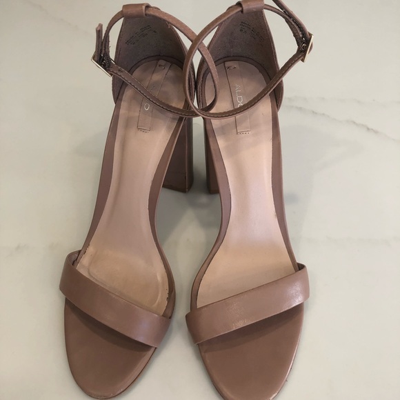 Aldo Nude Strap Heels (4” Heel) - Picture 2 of 10